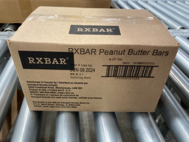 Photo 4 of ***EXP 6/9/2024*** RXBAR Protein Bars, 12g Protein, Gluten Free Snacks, Peanut Butter (6 Boxes, 30 Bars)