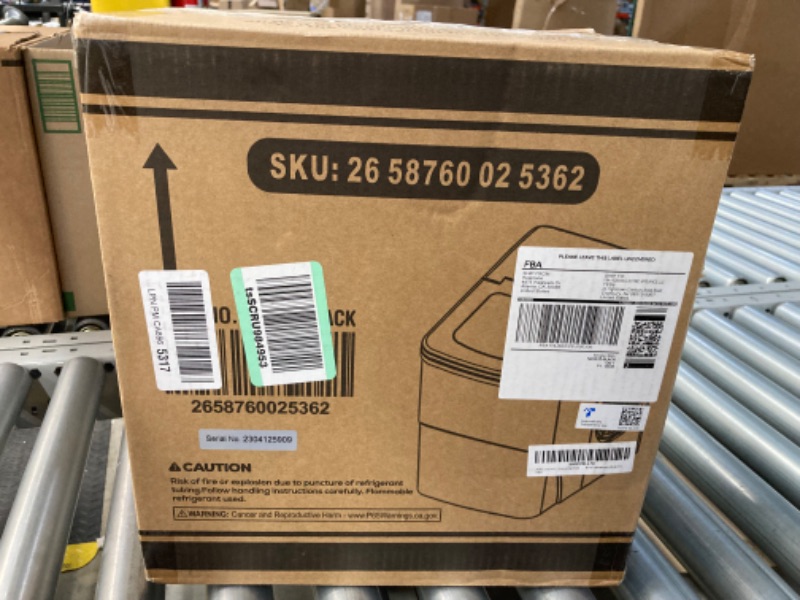 Photo 4 of ***scoop missing***AGLUCKY Ice Makers Countertop with Self-Cleaning, 26.5lbs/24hrs, 9 Cubes Ready in 6~8Mins, Portable Ice Machine with 2 Sizes Bullet Ice/Ice Scoop/Basket for Home/Kitchen/Office/Bar/Party, Black 26lbs/Day Black 1