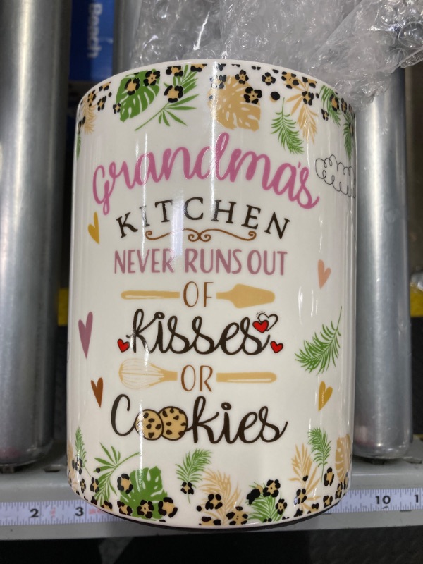 Photo 1 of Gifts for Grandma Utensil Holder-Cooking Tools Mothers Day Grandma Gifts For Kitchen-Great Gifts for Grandma Modern Farmhouse Ceramic Utensil Crock with Non-slip mat for Christmas