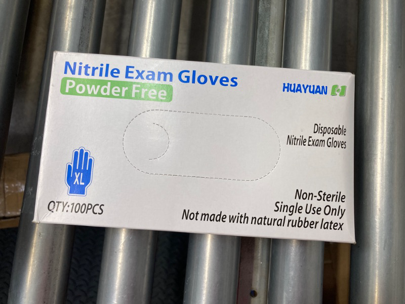 Photo 2 of Circlecare Powder-Free Nitrile Disposable Exam Gloves, Industrial Medical Examination, Latex Free Rubber, Non-Sterile, Food Safe, Textured XL