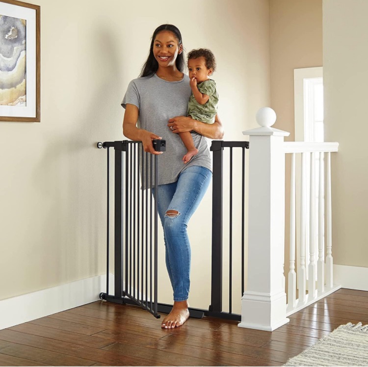 Photo 1 of ** FACTORY SEALED ** Cumbor 36" Extra Tall Baby Gate for Dogs and Kids with Wide 2-Way Door, 29.7"-40.6" Width, and Auto Close Personal Safety for Babies and Pets, Fits Doorways, Stairs, and Entryways