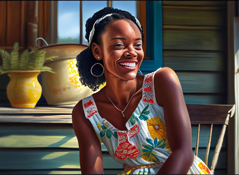 Photo 1 of African American Woman Jigsaw Puzzles: 1000 Piece LewisRenee Art, Experience A Unique & Relaxing Mental Workout with Beautiful Black Culture Designs and African American Jigsaw Puzzles (Front Porch)