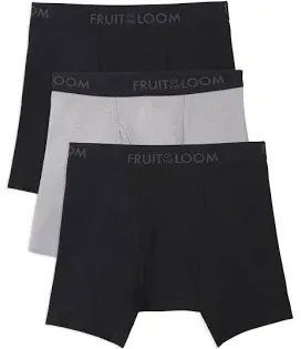 Photo 1 of 3 Pack Fruit of the Loom Men's Underwear Breathable Cooling Cotton Micro-Mesh Fabric (Size XL)