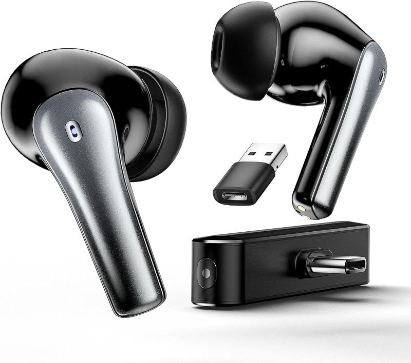 Photo 1 of EasySMX TG01 Wireless Gaming Earbuds with 30ms Low Latency, Dual Connection (Bluetooth and 2.4GHz Wireless), USB-C Dongle Included, Compatible with Steam Deck, PS4, PS5, VR, and Switch
