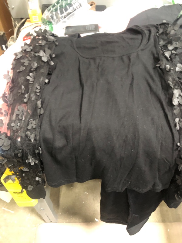 Photo 1 of BLACK LONG SLEEVE SHIRT WITH SEE THRU SLEEVES