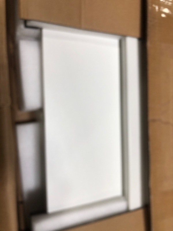 Photo 1 of TOPSKY Electric Height Adjustable Overbed Bedside Table with Wheels for Home Office Use (White + White Frame)