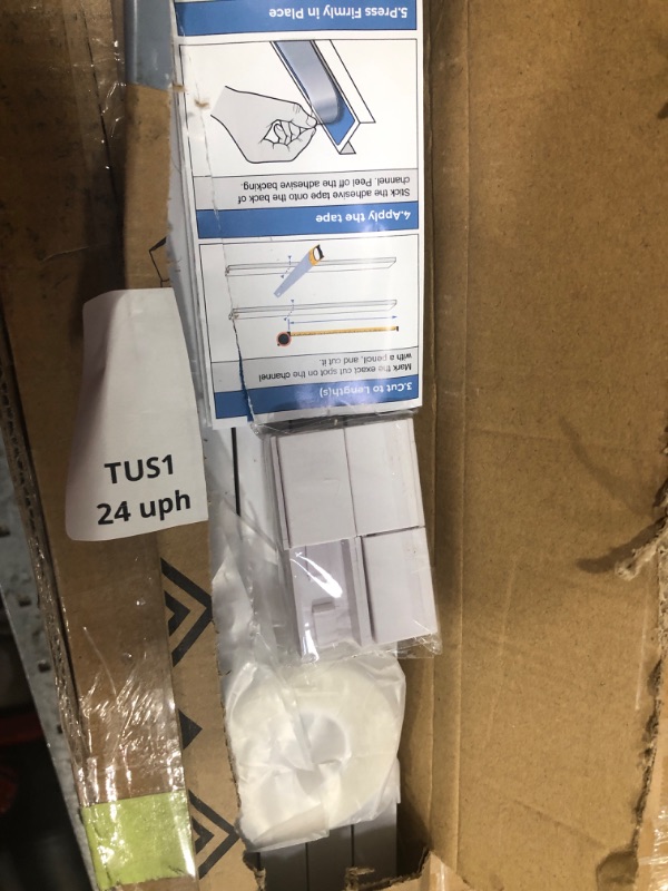 Photo 1 of 125in Cord Hider/Cover Wall - Yecaye One-Cord Channel Cable Concealer - Easy Install Cable Management System for Max 2 Small Wires, Cable Raceway Home Office, 8X L15.7in W0.59in H0.4in, White Small White