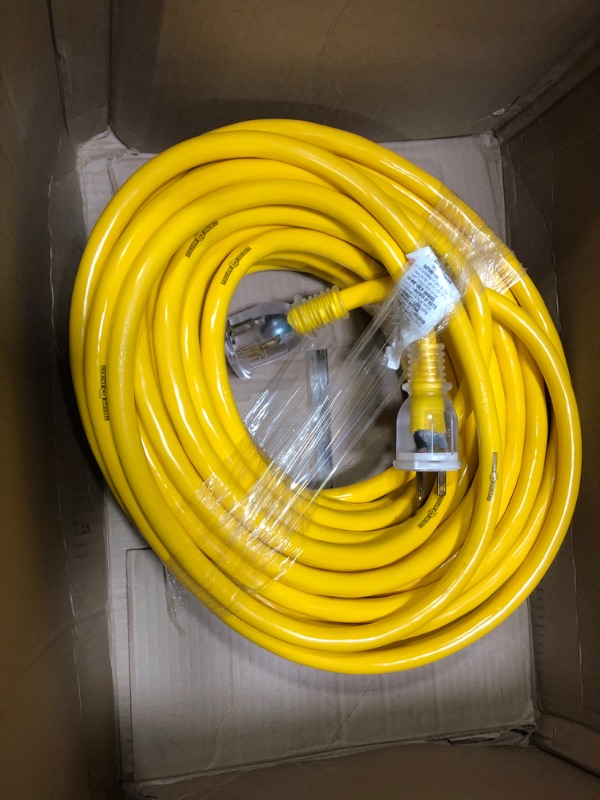 Photo 2 of 2992 10/3 SJTW 100-Foot Extra Heavy-Duty Premium Contractor Extension Cord with Lighted End, 125V/20A/2500W 100 ft