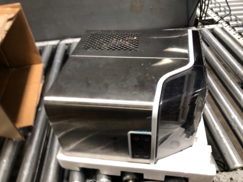 Photo 1 of **SEE NOTES** ecozy Countertop Ice Makers, 45lbs Per Day, 24 Cubes Ready in 13 Mins, Stainless Steel Housing, Auto Self-Cleaning Ice Maker with Ice Bags and Ice Scoop for Kitchen Office Bar Party