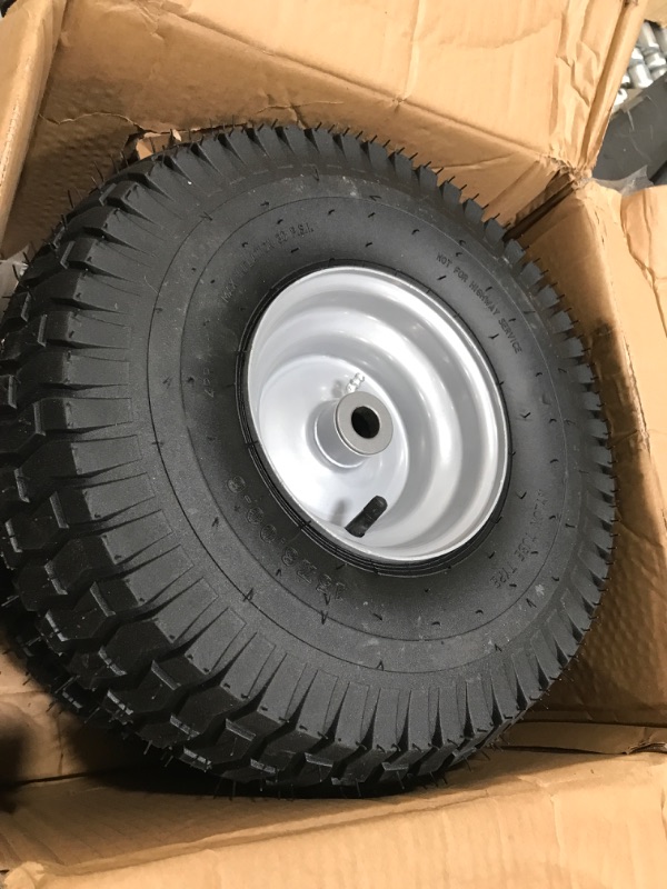 Photo 2 of (2 Pack) 15 x 6.00-6 Tire and Wheel Set 