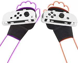 Photo 1 of 2023 Switch Just Dance Strap,LeyuSmart Party Gift Just Dance Wristband Strap for Nintendo Switch Just Dance 2022 2021 2020 2019, Boxing Design (Free The Hands,Dance Freely with Rhythm), Pack of Joycon Gray