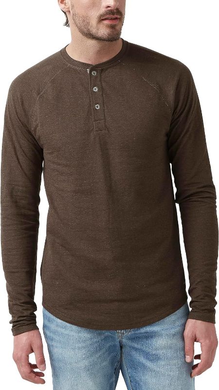 Photo 1 of Buffalo David Bitton Men's Long Sleeve Henley X-Large Chocolate 22