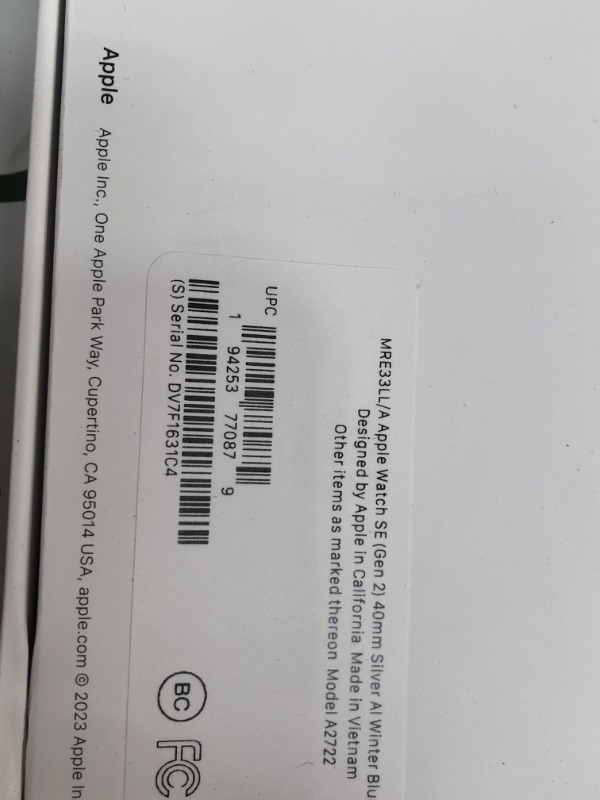 Photo 1 of **FACTORY SEALED**
Apple Watch SE (2nd Gen) [GPS 40mm] Smartwatch with Silver Aluminum Case with Winter Blue Sport Loop. Fitness & Sleep Tracker, Crash Detection, Heart Rate Monitor, Carbon Neutral Silver Aluminum Case with Winter Blue Sport Loop 40mm One
