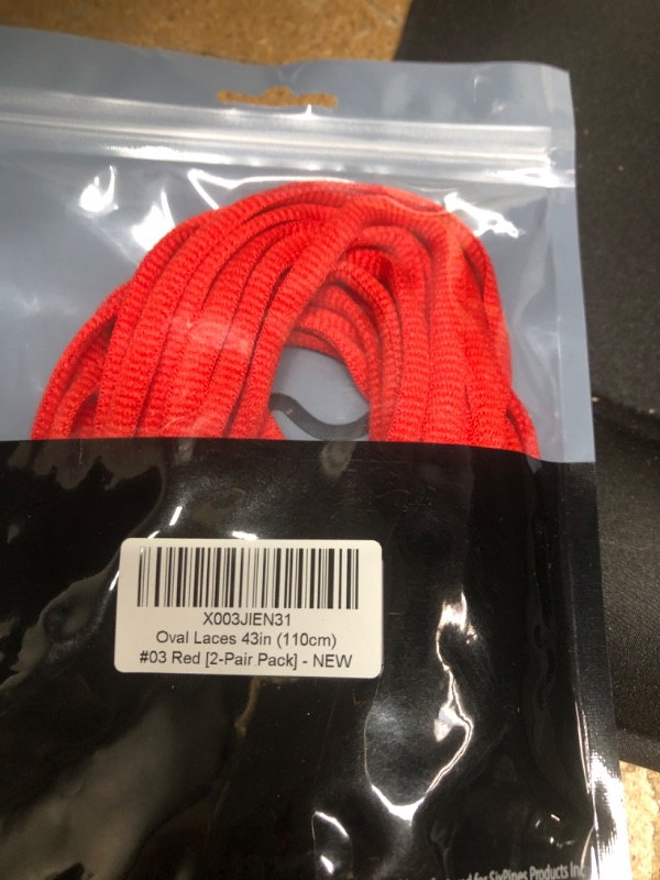 Photo 1 of 43" Oval Shoelaces for Sneakers, Athletic Shoes, Half Round Athletic Shoestrings for Running Basketball Trainer Shoes, 1/4"