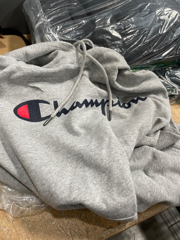 Photo 1 of Champion Men'S Hoodie, Powerblend, Fleece Men'S Hoodie, Comfortable Men'S Sweatshirt, Script Logo (Reg. Or Big & Tall) XL
