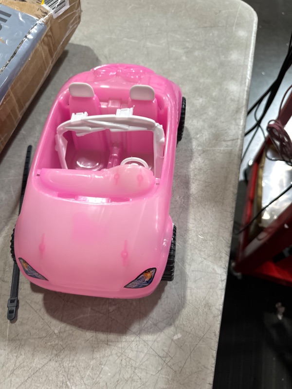 Photo 2 of **used**Convertible Car for Dolls, Sunlight Changes Color Convertible Doll Vehicle with Working Seat Belts Pink Color Changing Purple Kids Toy Cars Ideal Gift for Girls Boys Increase Children's Fun Purple Sport Car