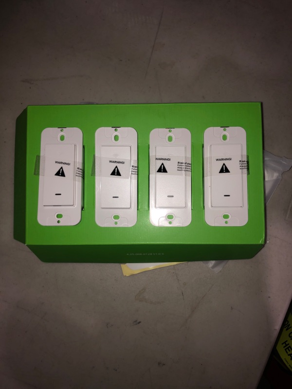 Photo 2 of (READ FULL POST) GHome Smart Switch,Smart Wi-Fi Light Switch Compatible with Alexa and Google Assistant 2.4Ghz, Single-Pole,Neutral Wire Required,UL Certified,Remote/Voice Control, No Hub Required (4 Pack)
