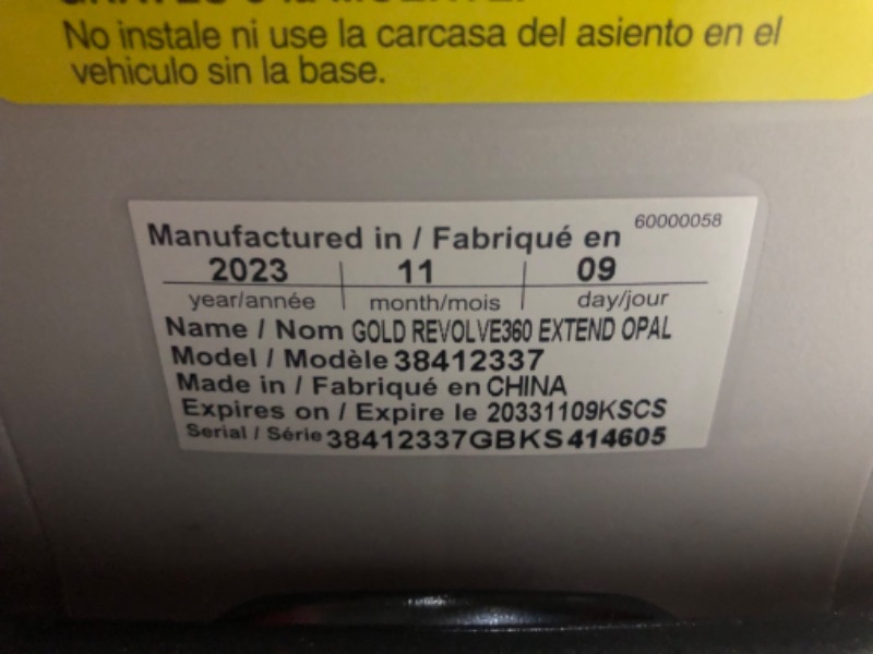 Photo 5 of ***USED - DIRTY - LIKELY MISSING PARTS - SEE PICTURES***
Evenflo Gold Revolve360 Extend All-in-One Rotational Car Seat with SensorSafe (Opal Pink) Gold Revolve Extend Sensorsafe Opal Pink