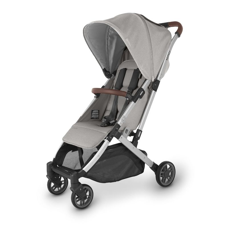 Photo 1 of (NON-REFUNDABLE) UPPAbaby Minu V2 Travel Stroller/Lightweight, Portable Design/One-Hand Fold/Shoulder Strap and Leather Bumper Bar Included/Stella (Grey Mélange/Silver Frame/Chestnut Leather)
