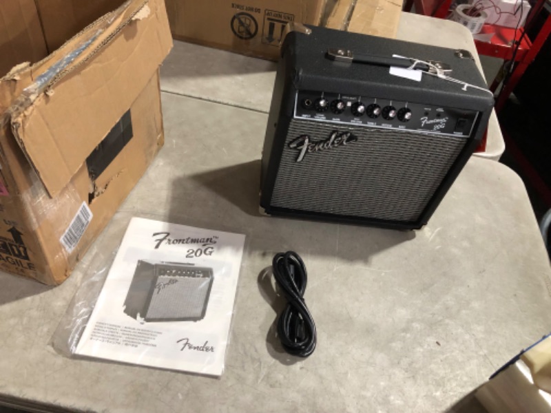 Photo 2 of ***NONREFUNDABLE - NOT FUNCTIONAL - FOR PARTS ONLY - SEE COMMENTS***
Fender Frontman 20G Guitar Amp, 20 Watts, with 2-Year Warranty 6 Inch Fender Special Design Speaker, 10x16x16 inches