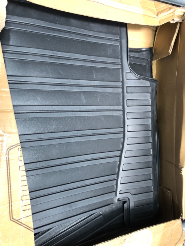 Photo 2 of Floor Mats Cargo Liner for 2021 2022 2023 2024 Toyota Sienna 8 Passenger Model W/o Spare Tire Custom All Weather Car Mats Floor Mat+Truck Mat Fit Sienna 8 Seater