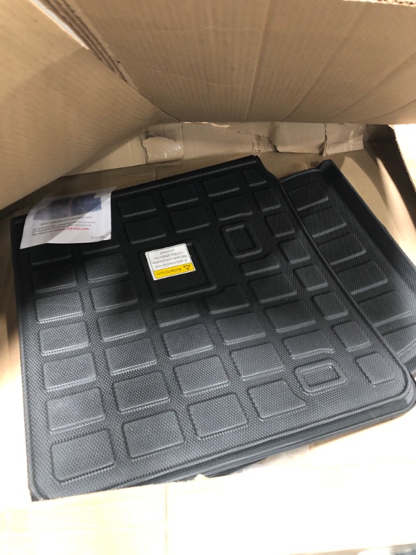 Photo 1 of Xipoo Cargo Liner Compatible with 2020-2023 Ford Explorer Rear Trunk Mat with Backrest Mat Back Seat Cover Replacement for 2020-2023 Ford Explorer Accessories (Rear Trunk Mat with Backrest Mat)