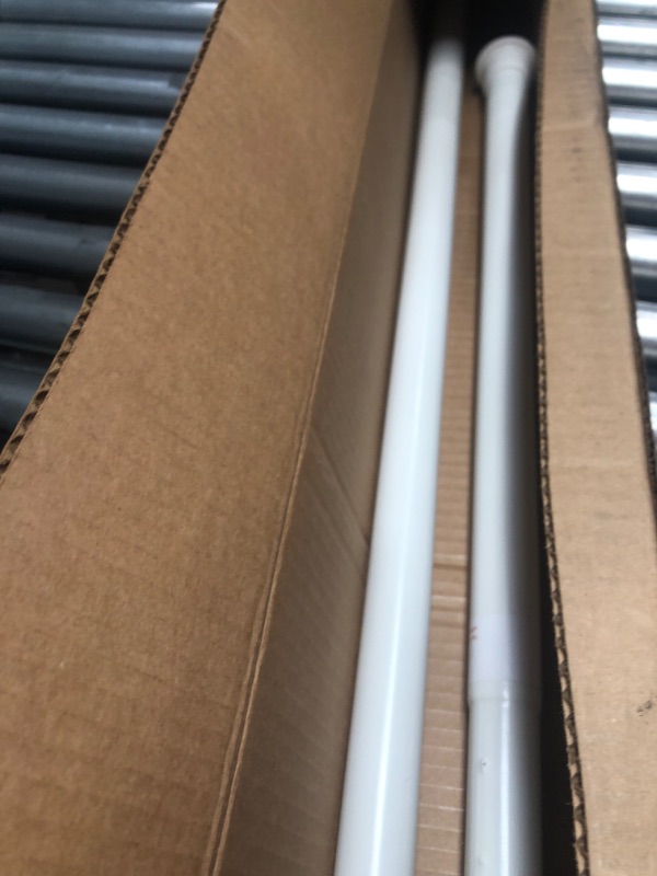 Photo 1 of Room Divider Tension Curtain Rod For Windows 141 to 161 Inch Extra Long Tension Rods Outdoor Curtain Rod,Adjustable Spring Window Curtain Tension Rod Pressure Extendable Curtain Rod,White White 141-161inch