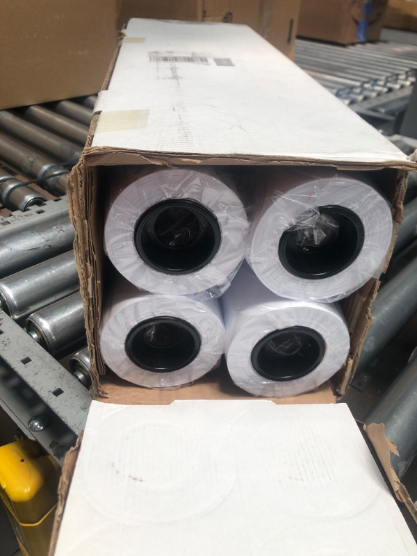 Photo 1 of ACYPAPER Plotter Paper 24 x 150, CAD Paper Rolls, 20 lb. Bond Paper on 2" Core for CAD Printing on Wide Format Ink Jet Printers, 4 Rolls per Box. Premium Quality