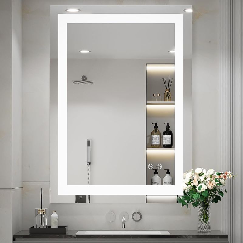 Photo 1 of 
FTOTI 36 x 24 Inch LED Bathroom Mirror for Vanity,Wall Mounted Lighted Mirror, Frameless Bathroom Mirror with Lights Dimmable Anti-Fog Memory...
Color:Frameless
Size:36X24