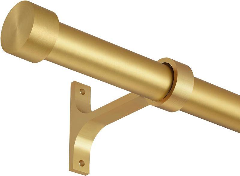 Photo 1 of 
Lwiiom Gold Curtain Rods for Windows 48 to 86 Inch,Adjustable Drapery Rods with Aluminum End Cap and Full Surround Brackets,1-Inch Window Curtain Rod for...
Size:48-86"
Color:Gold