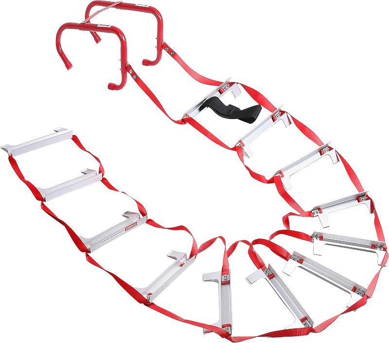 Photo 1 of 
Emergency Escape Ladder Fire Ladder 2 Story Portable Safety Ladder with Anti-Slip Rungs, 15 Ft
Size:15 Foot