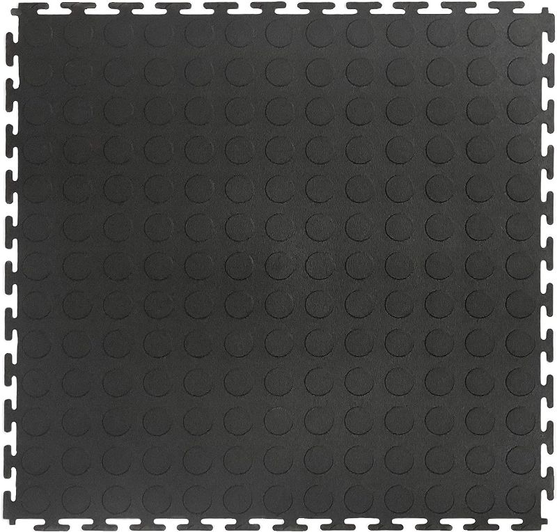 Photo 1 of 
7 Pieces Only**&*VersaTex Garage Floor 18 x 18 inch Square Rubber Raised Coin Interlocking Floor Tiles for Home Gym, Garage Flooring, Trade Show Flooring, Basement Tiles, .
Color:Black
Size: 7 Pack
Style:Raised Coin