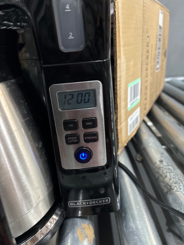 Photo 2 of ***NON-REFUNDABLE NO RETURNS SOLD AS IS**PARTS ONLY***BLACK+DECKER 12 Cup Thermal Programmable Coffee Maker with Brew Strength and VORTEX Technology, Black/Steel, CM2046S