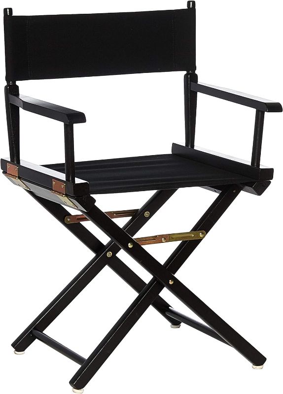 Photo 1 of 2 PACK Casual Home Director's Chair ,Black Frame/Black Canvas,18" - Classic Height
