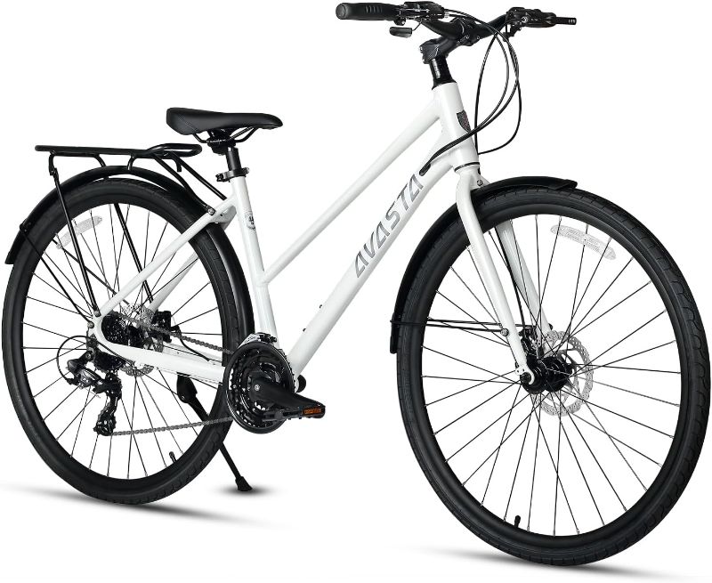 Photo 1 of **SEE NOTES** AVASTA Neptune Road Hybrid Bike 700C Lightweight Aluminum Alloy Frame with 24 Speed City Commute Bicycle with Rear Cargo Rack for Women, Dual Disc Brake,..