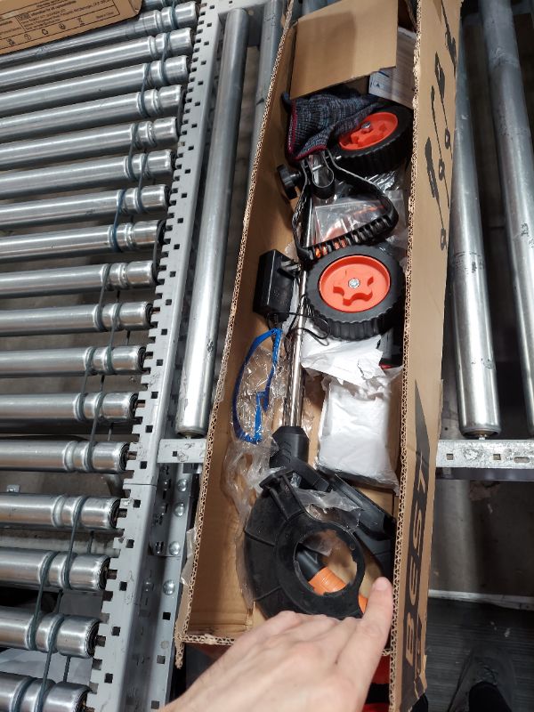 Photo 2 of Electric  Wacker Cordless Weed Eater Battery Powered Wheel Edger, Portable Grass Trimmer/Lawn Edger/Mower/Brush Cutter, with 5 Types Blades & Wheels for Yard and Garden Weeder Tool