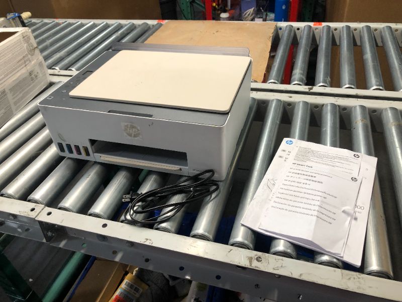 Photo 12 of ***HEAVILY USED - MISSING PARTS - SEE COMMENTS***
HP Smart Tank 5000 Wireless All-in-One Ink Tank Printer with up to 2 years of ink included, mobile print, scan, copy, white, 17.11 x 14.23 x 6.19