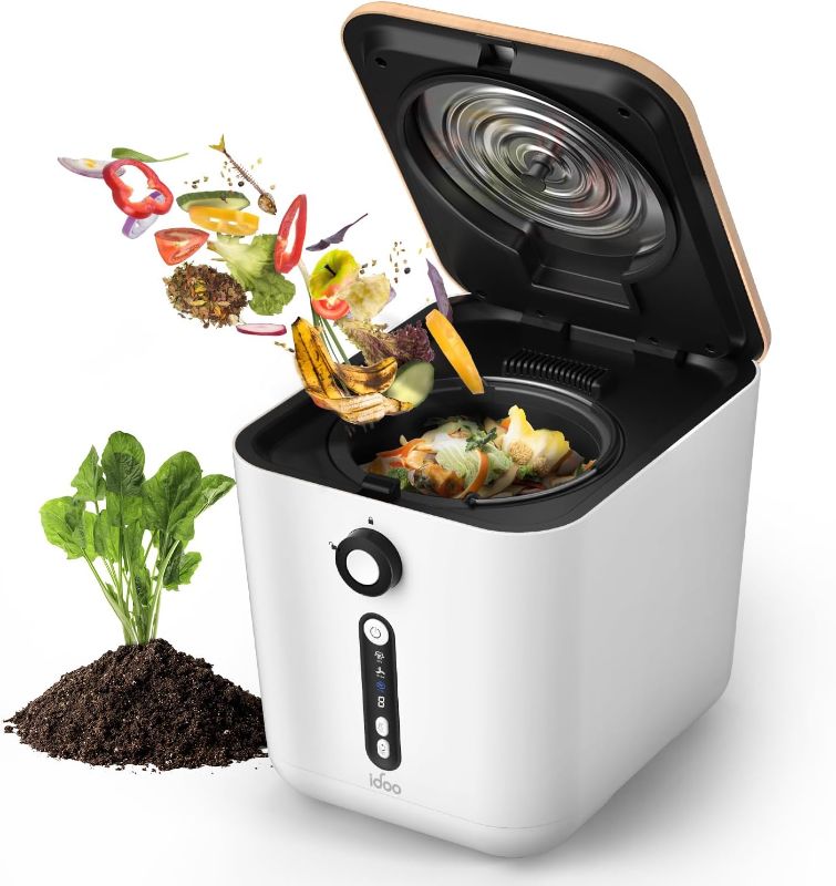 Photo 1 of 
iDOO Electric Composter for Kitchen Counter, 3L Smart Kitchen Composter Countertop, Auto Home Compost Machine Odorless, Food Cycler Waste Composter Turn...
