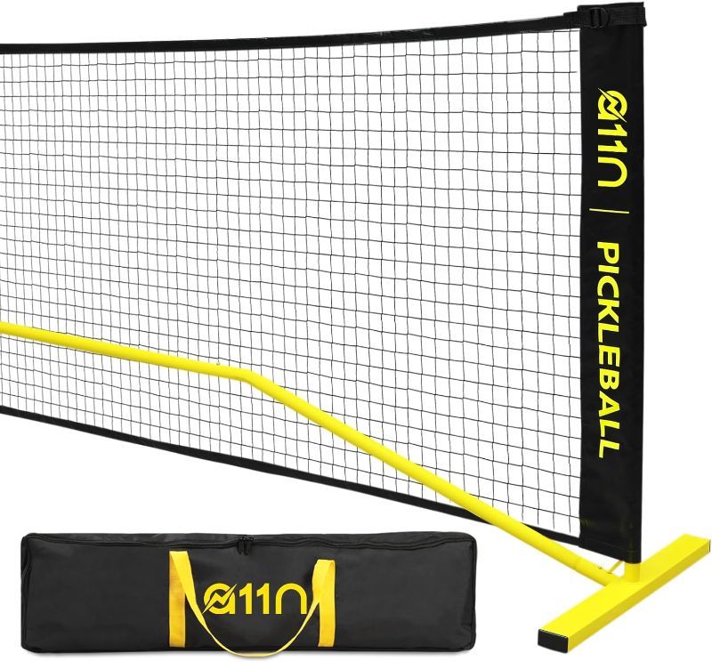 Photo 1 of A11N Portable Pickleball Net System, Designed for All Weather Conditions with Steady Metal Frame and Strong PE Net, Regulation Size Net with Carrying Bag
