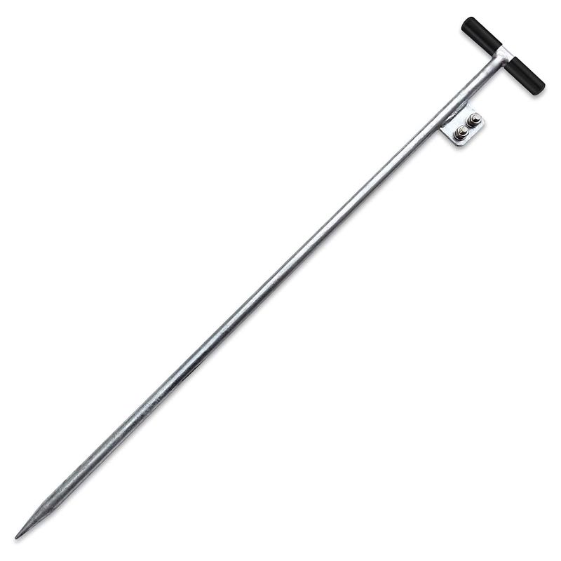 Photo 1 of 5/8" Ground Rod - 32" Long Insulated T-Handle Grounding Stake Galvanized Earthing Rod Electrode, Great for Lightning Protection,Electric Fences,Antennas,Instruments,Generator,Other Grounding Needs
