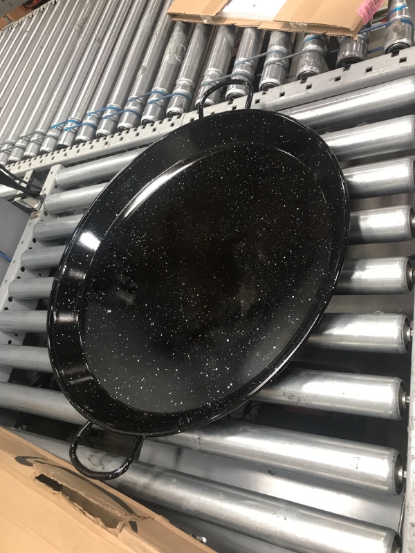 Photo 2 of 22 Inch Paella Pan 16 Servings - Enamelled No Rust Easy to Clean Steel Pan Propane - Gas Burners for Cooking - Indoor & Outdoor Cooking Skillet - Cacerola Paellera Sarten - Father's Day Gifts