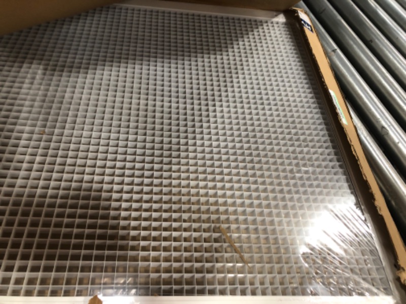 Photo 2 of 24" x 36" or 36" x 24" Cube Core Eggcrate Return Air Grille - Aluminum Rust Proof - HVAC Vent Duct Cover - White [Outer Dimensions: 26.75] 24 x 36 Return Grille