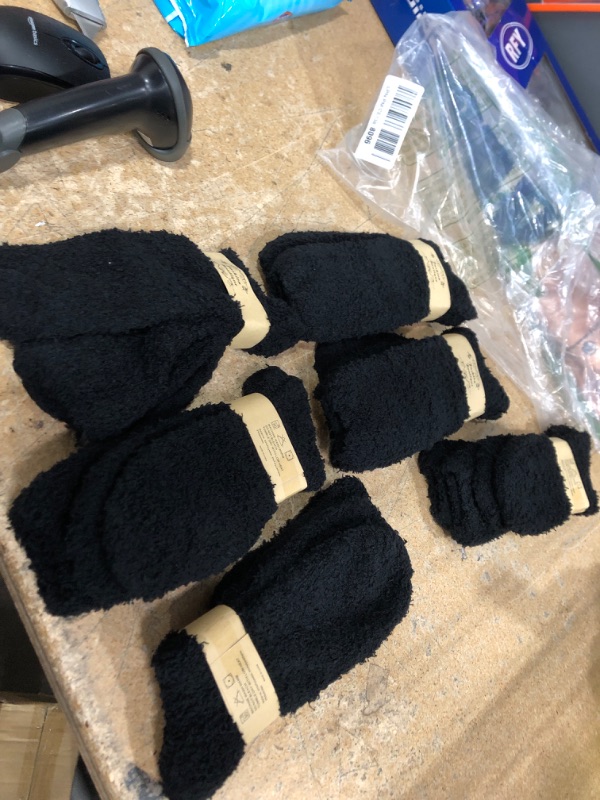 Photo 1 of 6 PACK FLUFFY BLACK SOCKS