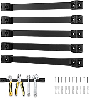 Photo 1 of 12" Magnetic Tool Holder, 5 Packs Magnetic Strips Tool Magnet Bar PVC Coated for Garage Tool Organizer
