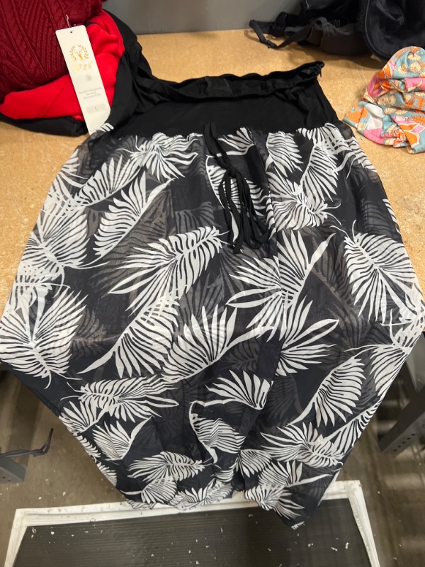 Photo 1 of BLACK BATHING SUIT DRESS BLACK AND WHITE 