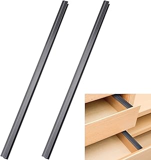 Photo 1 of 2 Pieces PVC Drawer Hanging File Rails Black File Cabinet Rails for Hanging Files 1/2 Drawer Sides Letter Size File Storage Hanging File Organizer (for 1/2 inch-wide Drawer, 16 Inch)
