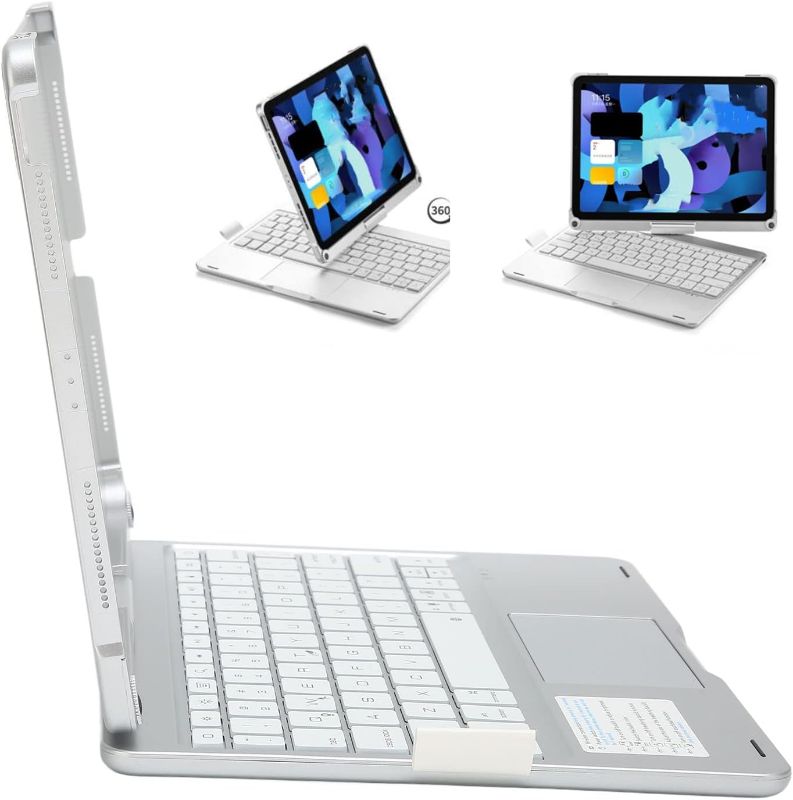 Photo 1 of 10.9 Inch Case for iOS Tablet, 360 Degree Rotating Keyboard Protective Case with Touchpad Keyboard, Smart Case Stand, for iOS Tablet Air A2588 A2589 A2591, for iOS Tablet Air A2072 A2316 A2324 A2325
