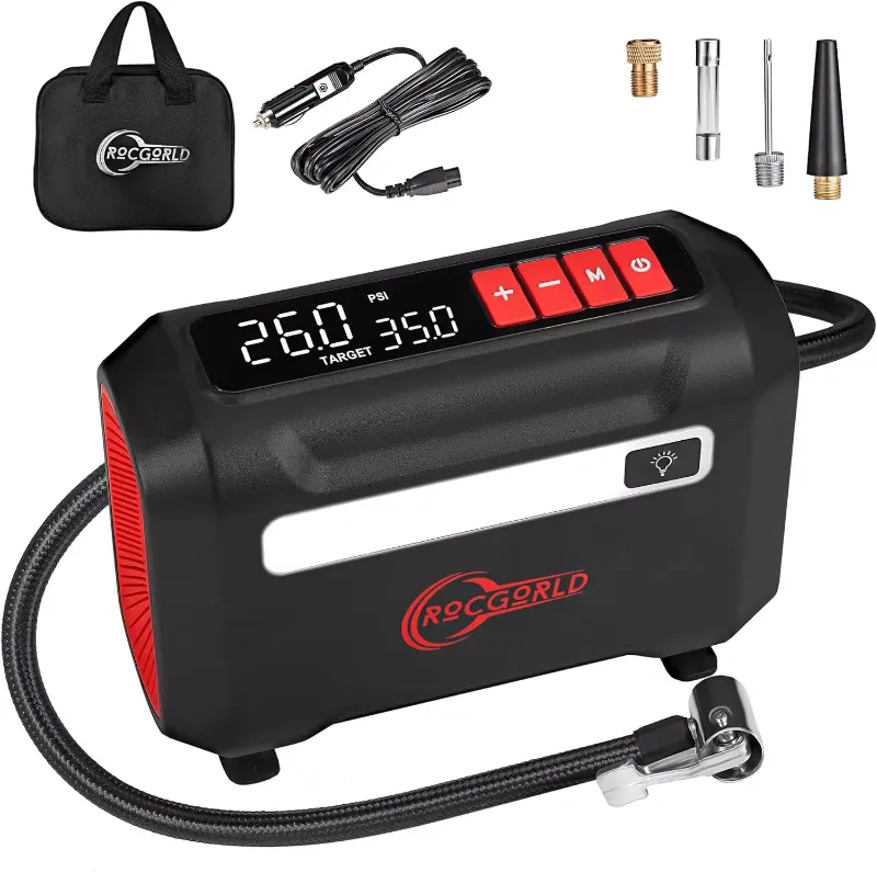 Photo 1 of ROCGORLD R8 Tire Inflator Portable Air Compressor, DC 12V Air Compressor with 3X
