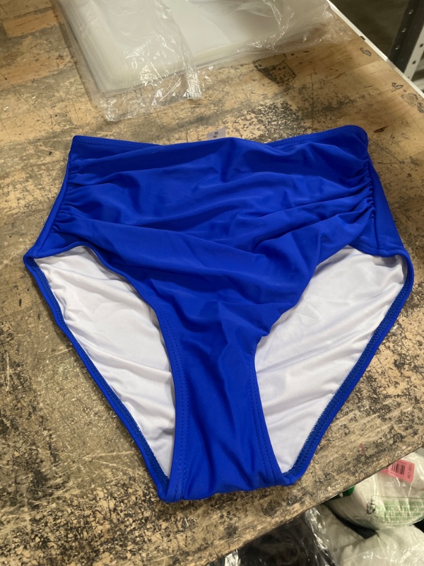 Photo 1 of Blue bathing suit shorts size xs high waisted 