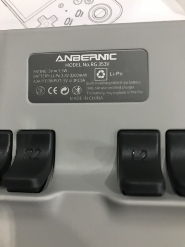 Photo 1 of RG353V Handheld Game Console , Dual OS Android 11 and Linux System Support 5G WiFi 4.2 Bluetooth Moonlight Streaming HDMI Output Built-in 64G SD Card 4452 Games (RG353V-Gray)